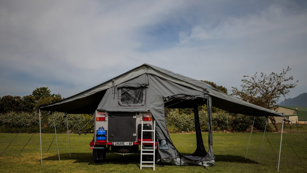 Photo of the Infanta Ingane with tent and awnings set up