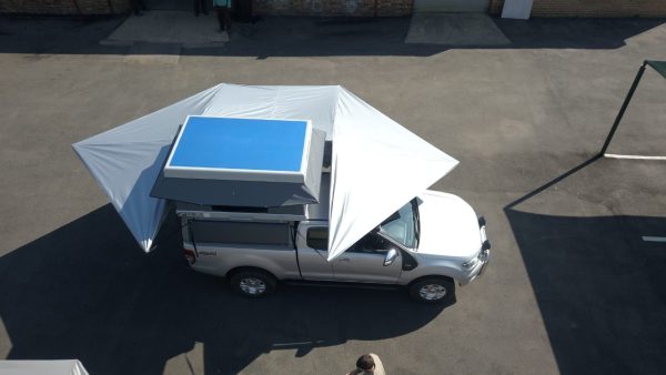 Bunduawn vehicle awning from Bundutec on top of a bakkie in South Africa
